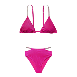 Купальник Shine Strap Triangle Bikini Top High-Waist Cheeky Berry Blush