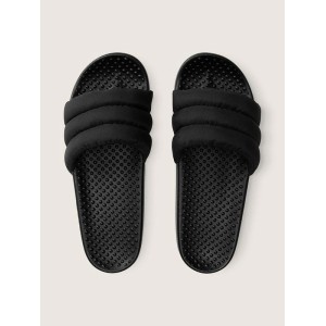 Шльопанці PINK Puffer Slide Black
