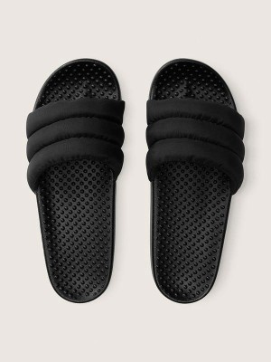 Шлепанцы PINK Puffer Slide Black