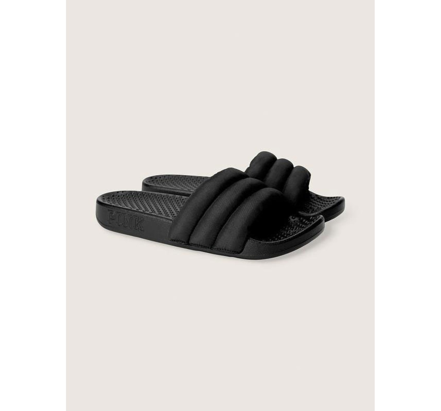 Шльопанці PINK Puffer Slide Black