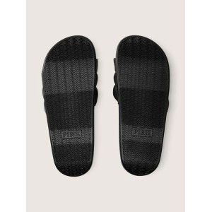 Шльопанці PINK Puffer Slide Black