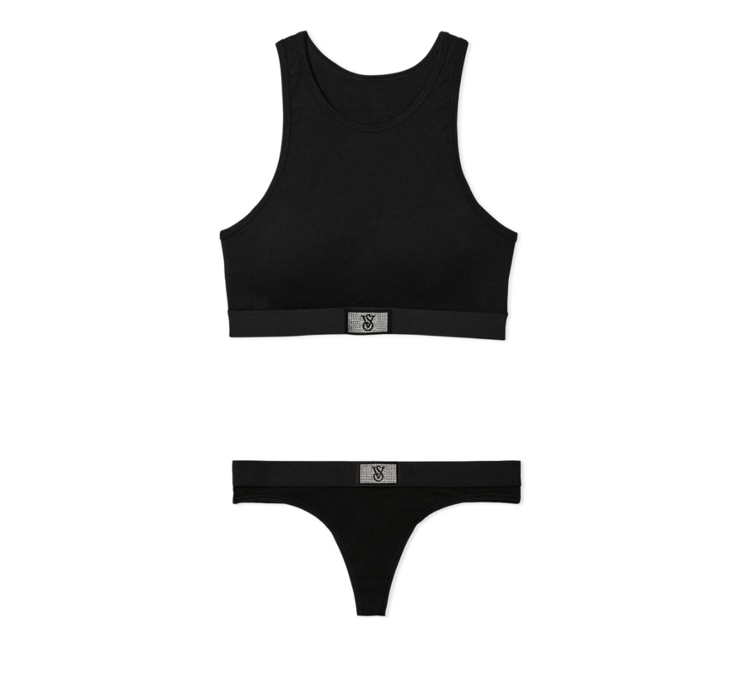 Комплект белья Shine Patch Cotton High-Neck Racerback Bralette Set