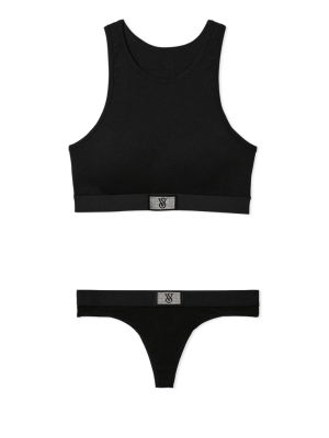 Комплект белья Shine Patch Cotton High-Neck Racerback Bralette Set