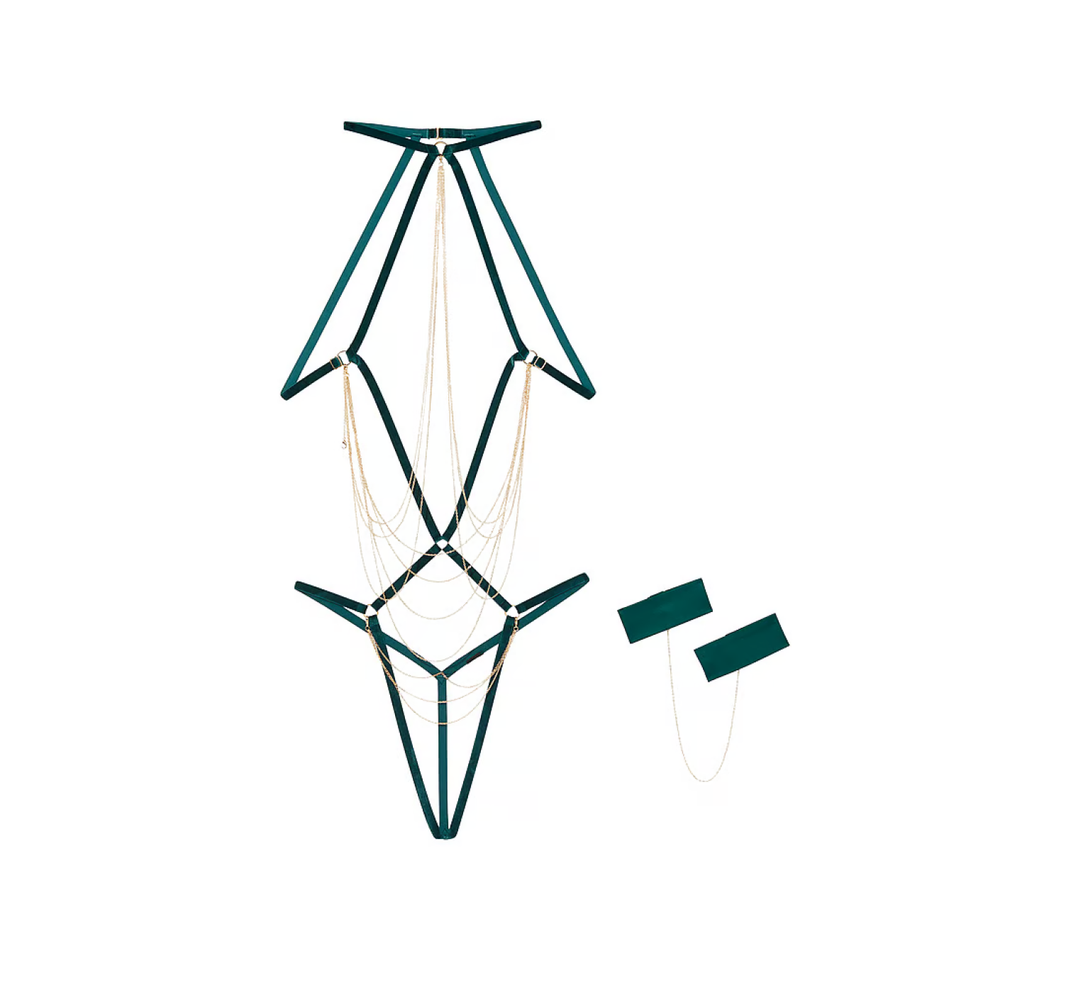 Боди Delicate Chain Playsuit & Cuffs Set