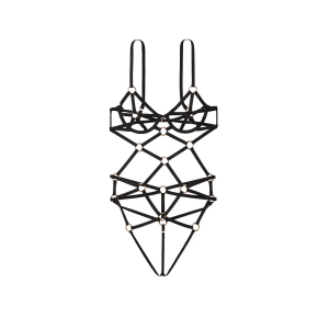 Боді VERY SEXY Open Cup Strappy Teddy Black