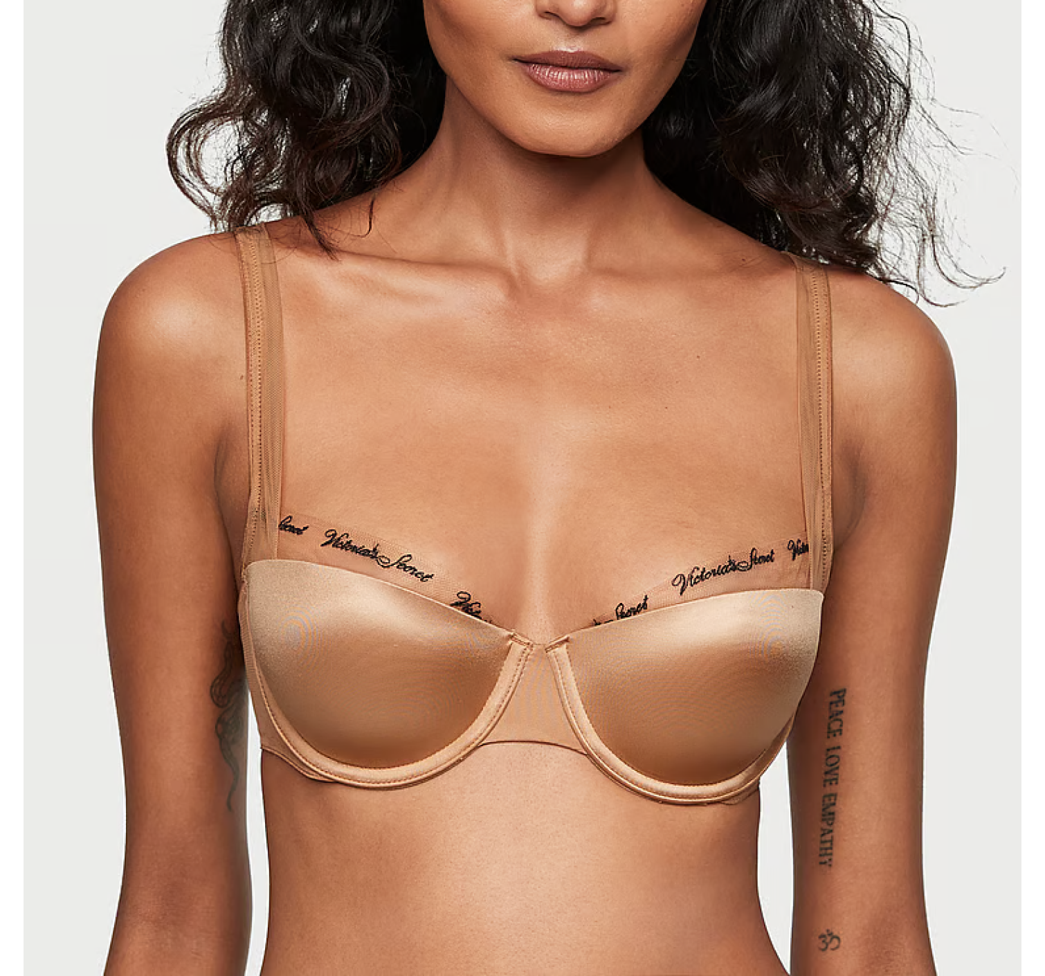 Комплект білизни VERY SEXY Logo Embroidery Lightly Lined Balconette Bra Set Toffee