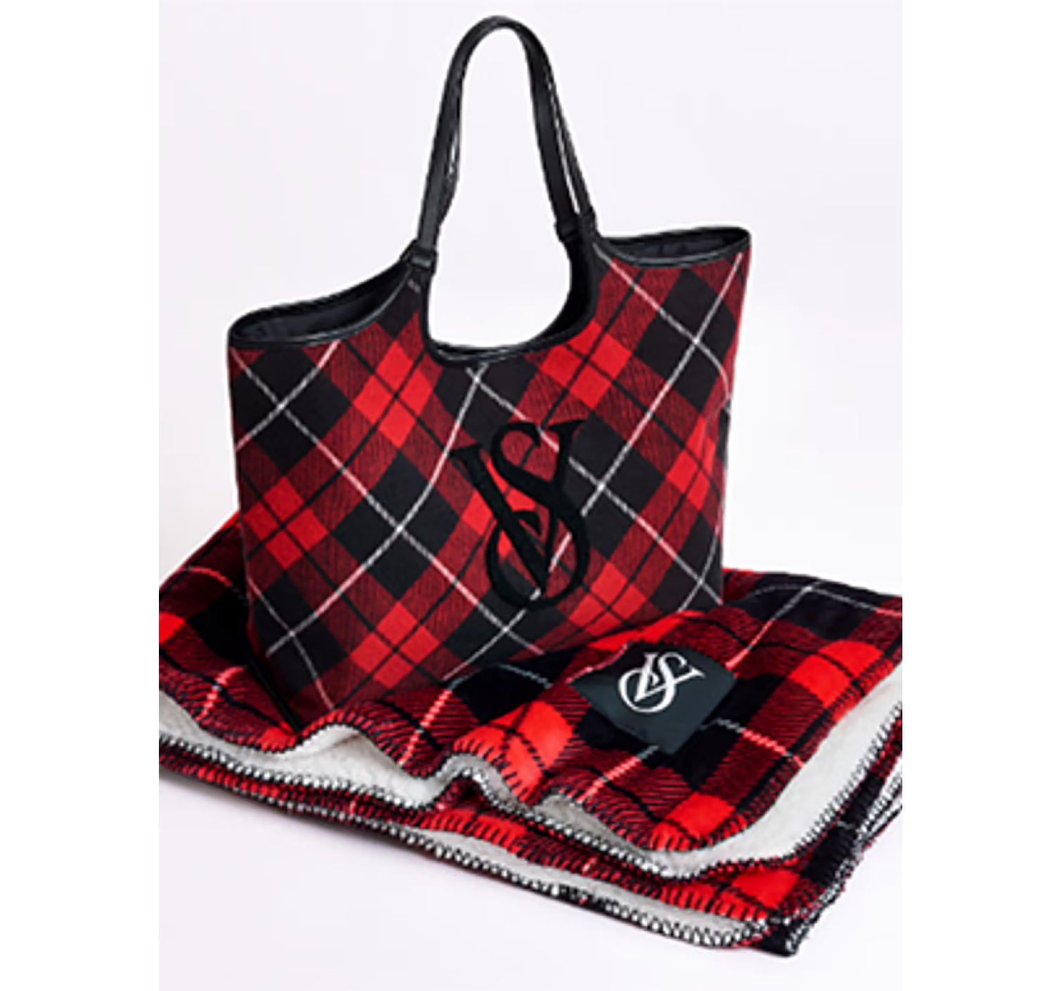 Набір Сумка+Плед Tote Bag+Cozy Blanket PINK Red Plaid