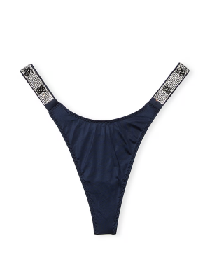 Трусики Double Shine Strap Smooth Thong Panty Noir Navy