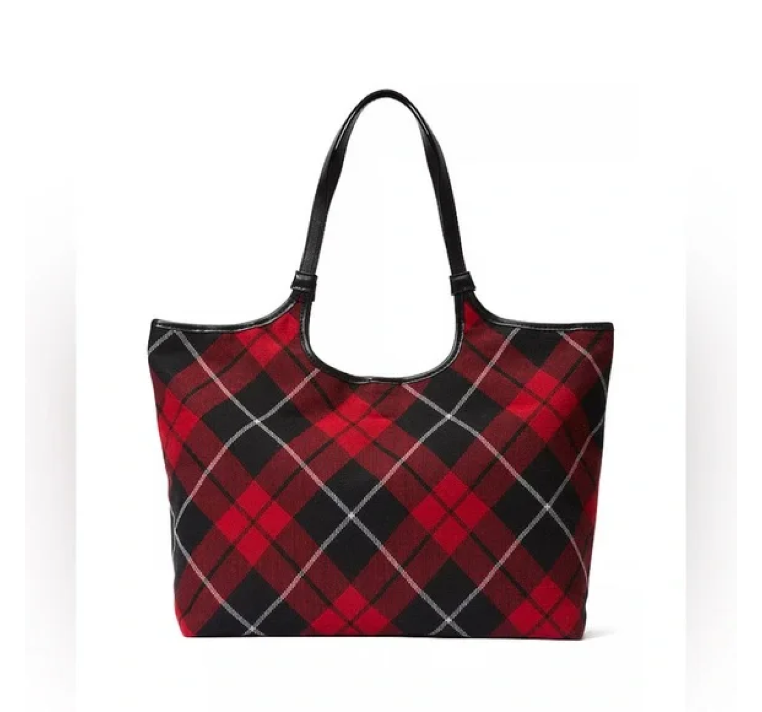 Сумка PINK Plush Tote Bag Red Plaid