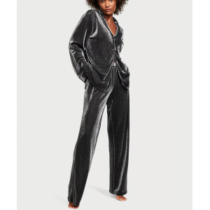 Пижама Shimmer Knit Long Pajama Set Silver 