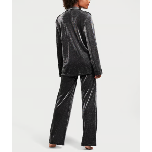 Пижама Shimmer Knit Long Pajama Set Silver 