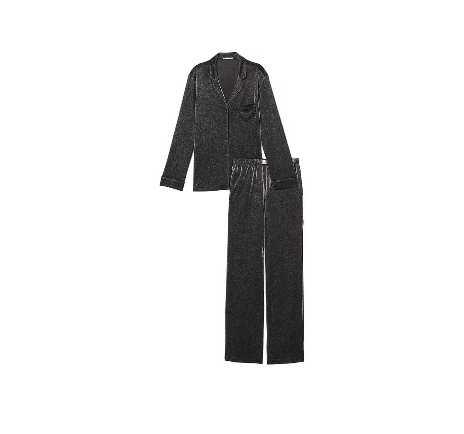 Пижама Shimmer Knit Long Pajama Set Silver 