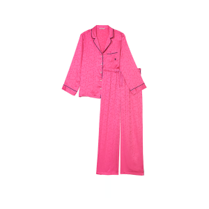 Сатиновая пижама Satin Long Pajama Set Hollywood Pink