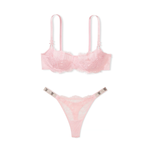 Комплект белья Wicked Unlined Lace Balconette Bra Set Pretty Blossom