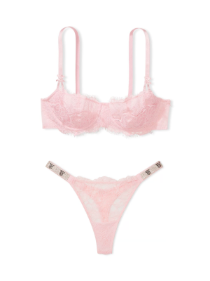 Комплект белья Wicked Unlined Lace Balconette Bra Set Pretty Blossom