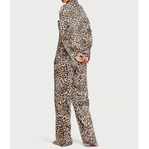 Сатиновая пижама Satin Long Pajama Set Wavy Leopard
