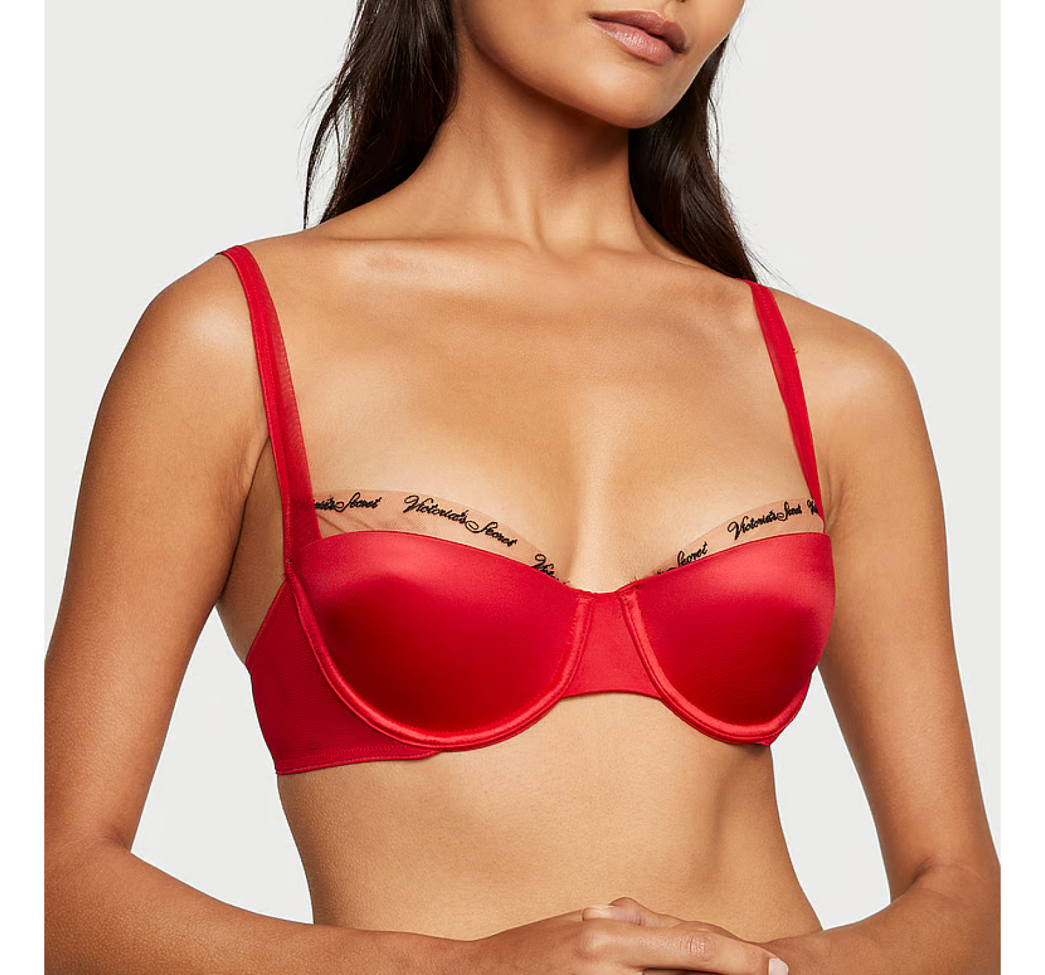 Комплект белья VERY SEXY Logo Embroidery Lightly Lined Balconette Bra Set Lipstick