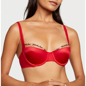 Комплект белья VERY SEXY Logo Embroidery Lightly Lined Balconette Bra Set Lipstick