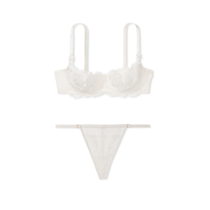 Комплект білизни Wicked Unlined Lace Balconette Bra Set Coconut White