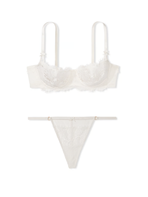 Комплект білизни Wicked Unlined Lace Balconette Bra Set Coconut White