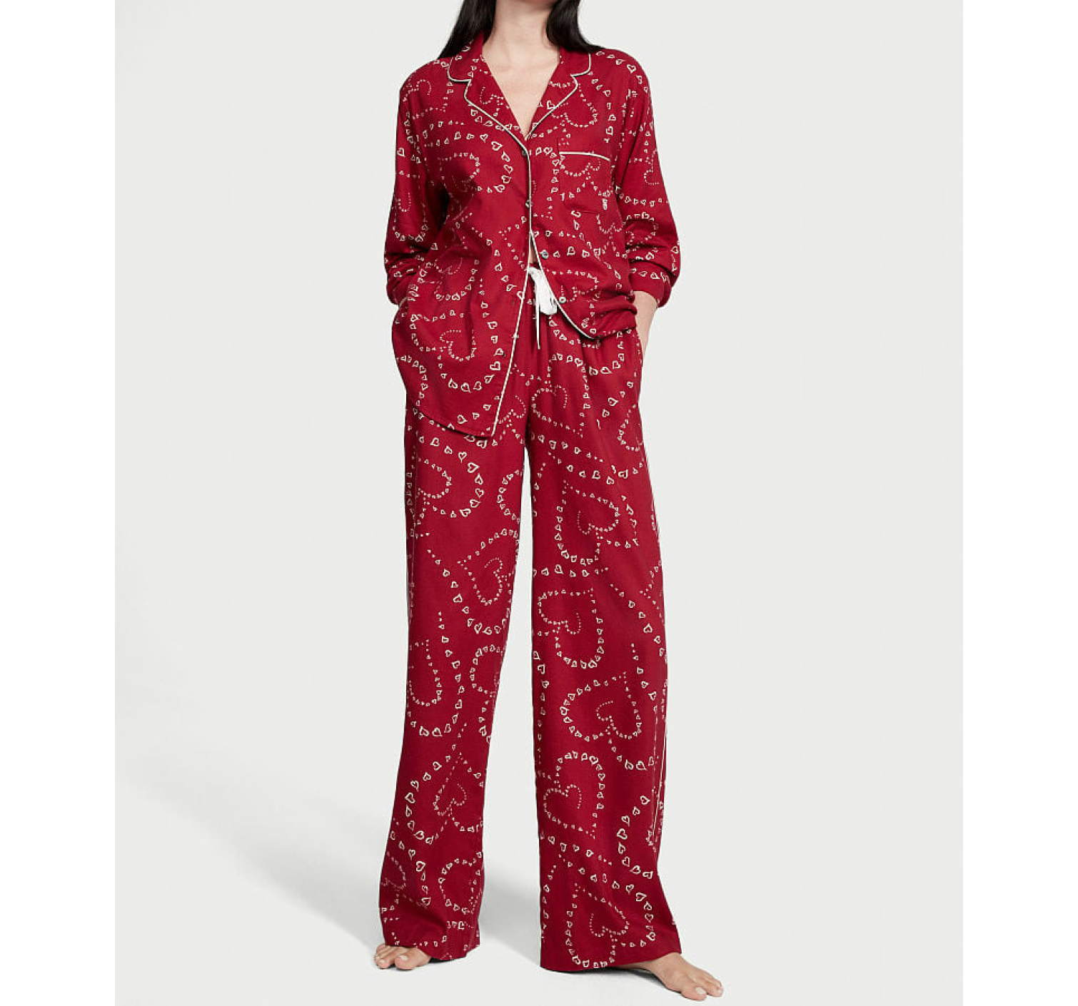 Пижама Flannel Long Pajama Set Lipstick