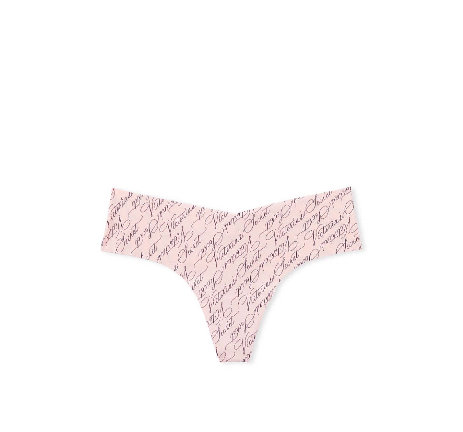 Трусики No-Show Thong Panty Victoria Script Pink