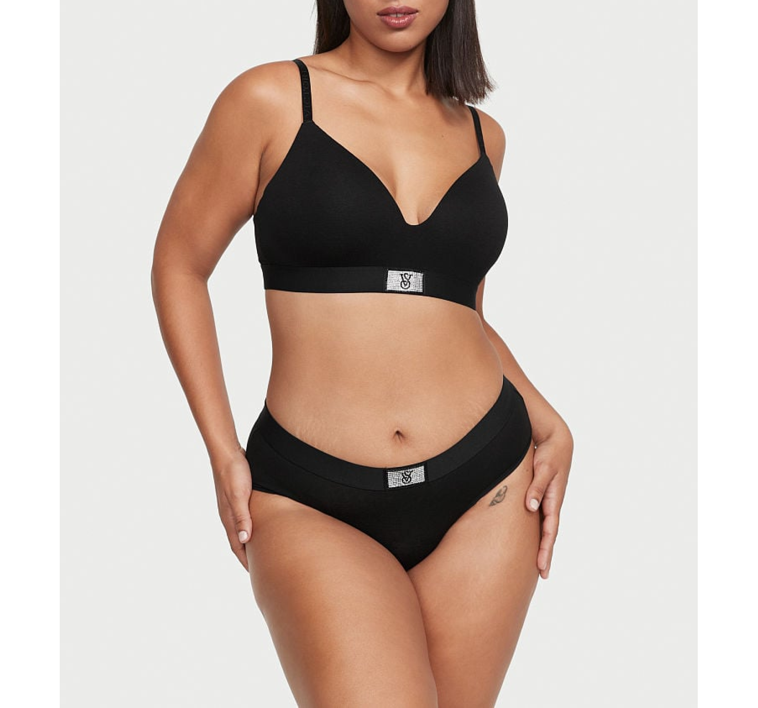 Трусики Cotton Shine Patch Hiphugger Panty Black