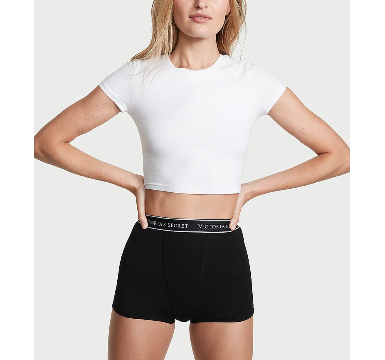 Трусики Cotton Logo High-Waist Boyshort Panty Black 
