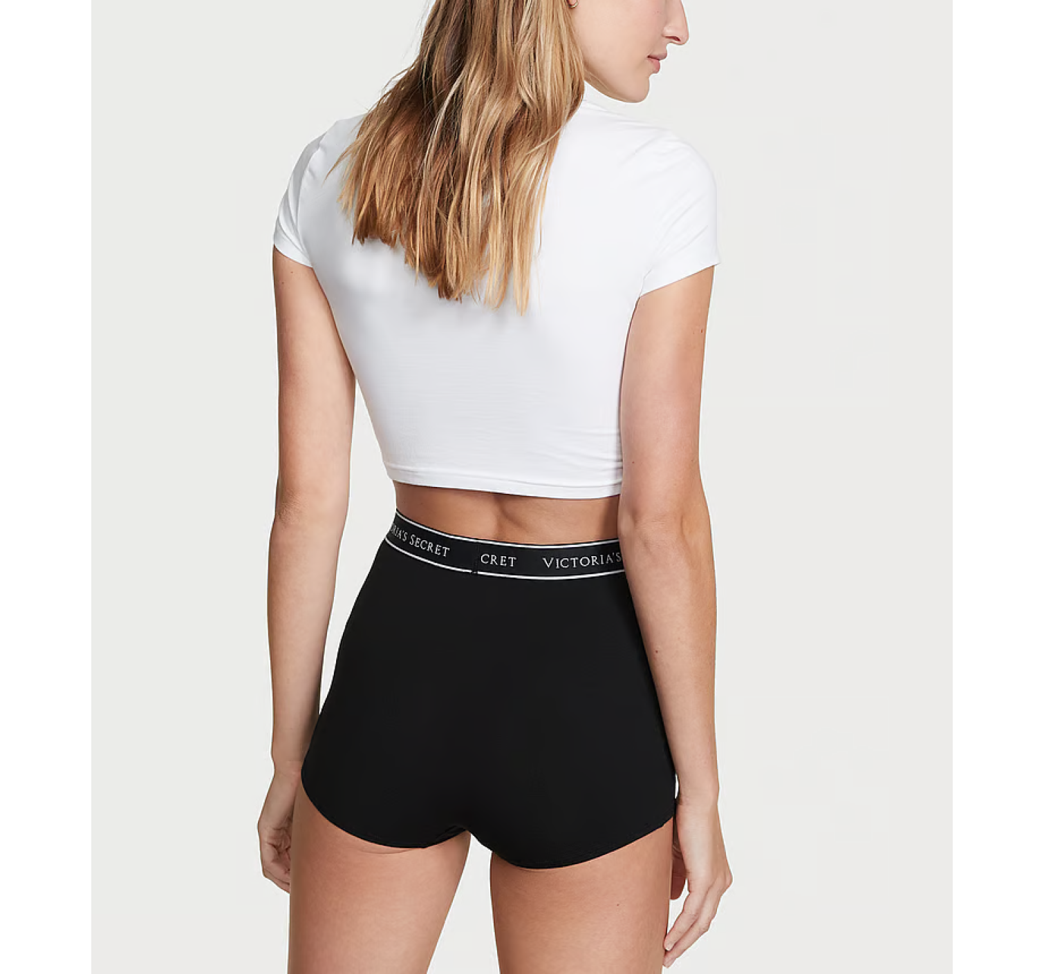 Трусики Cotton Logo High-Waist Boyshort Panty Black 