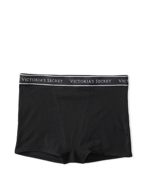 Трусики Cotton Logo High-Waist Boyshort Panty Black