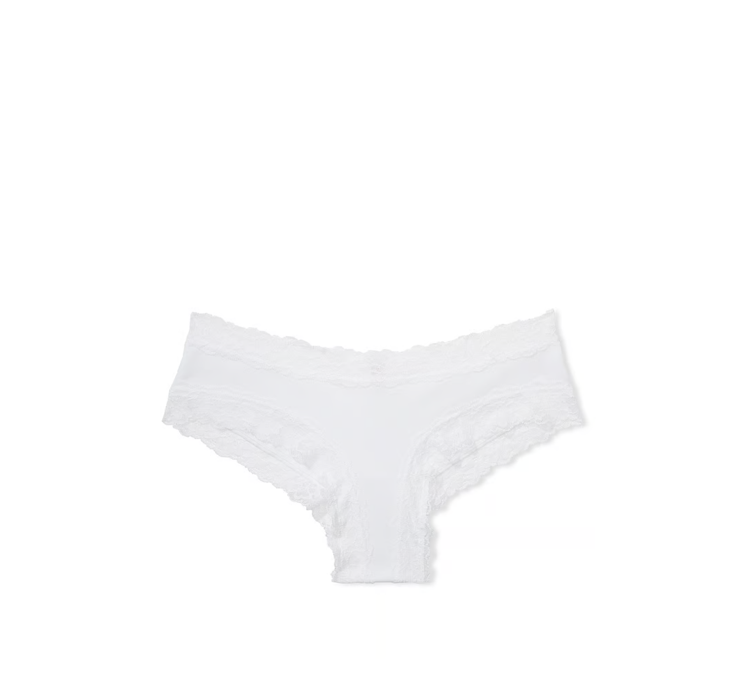 Трусики Posey Lace Waist Cotton Cheeky Panty White