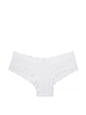 Трусики Posey Lace Waist Cotton Cheeky Panty White