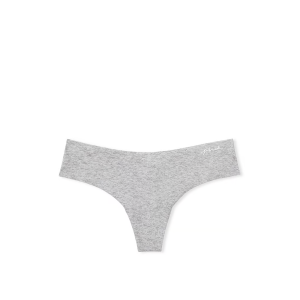 Трусики PINK No-show Thong Panty Heather Grey