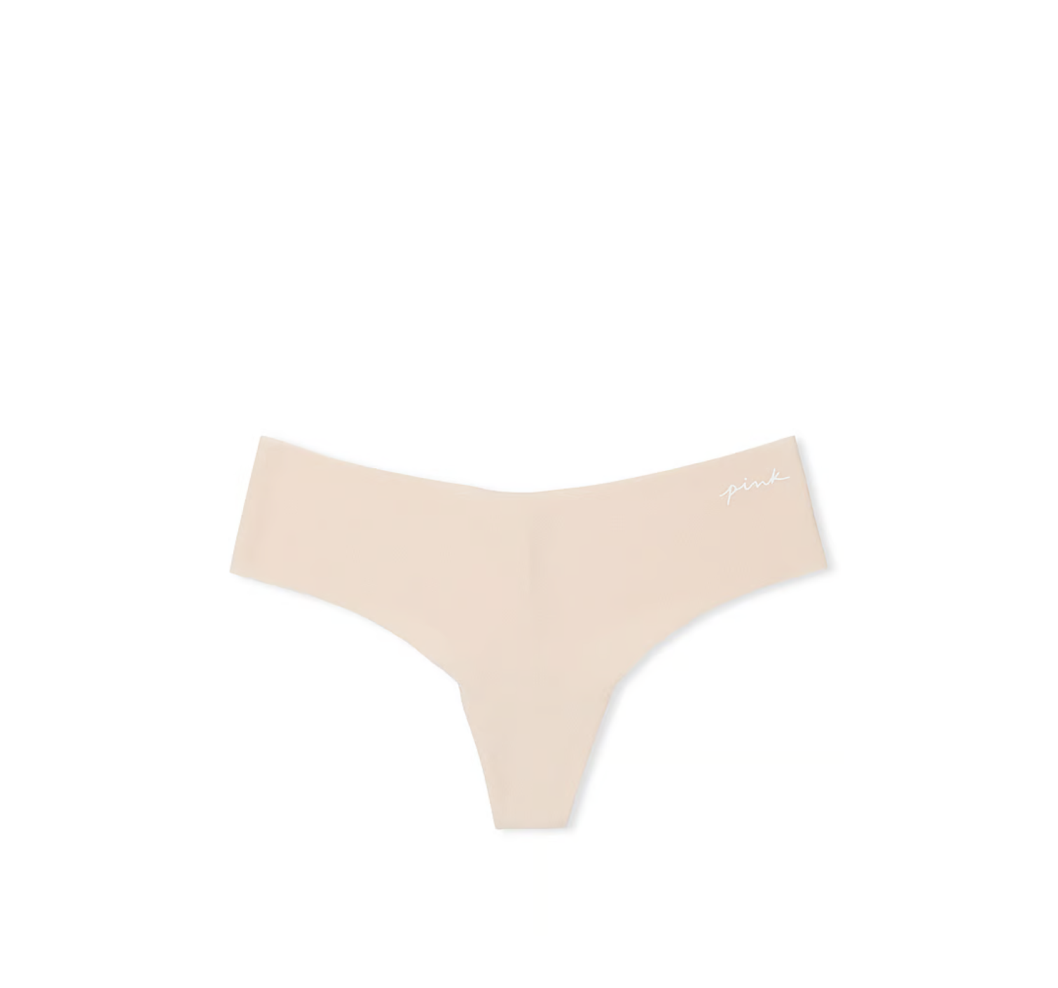 Трусики PINK No-show Thong Panty Marzipan
