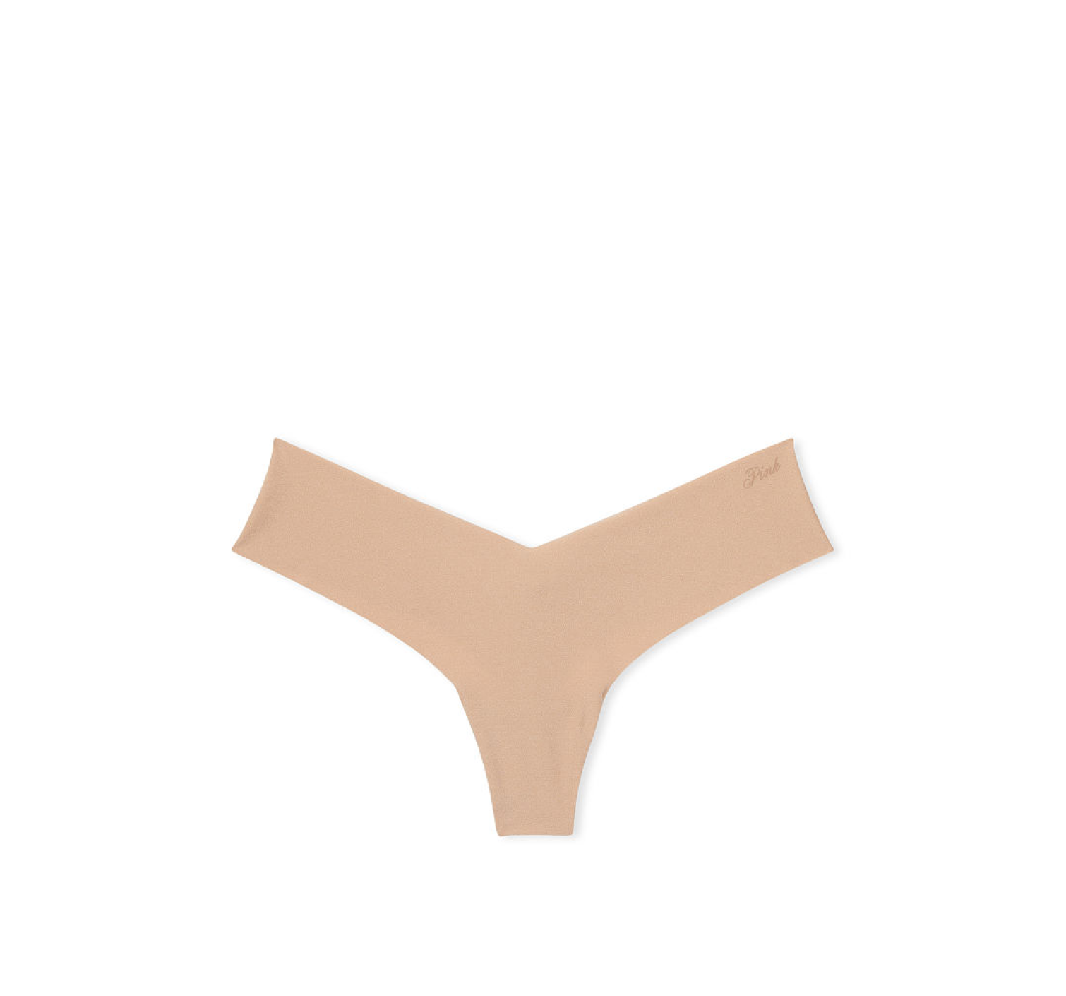 Трусики PINK No Show High-Leg Thong Panty Sweet Praline