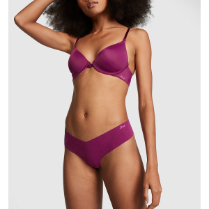 Трусики PINK No Show High-Leg Thong Panty Vivid Magenta