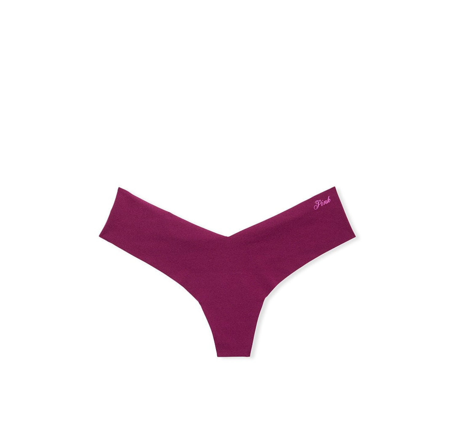Трусики PINK No Show High-Leg Thong Panty Vivid Magenta