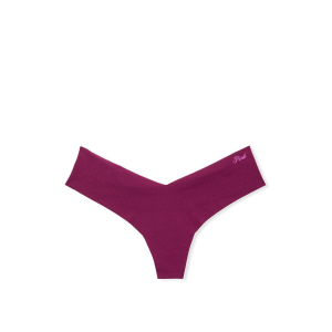 Трусики PINK No Show High-Leg Thong Panty Vivid Magenta