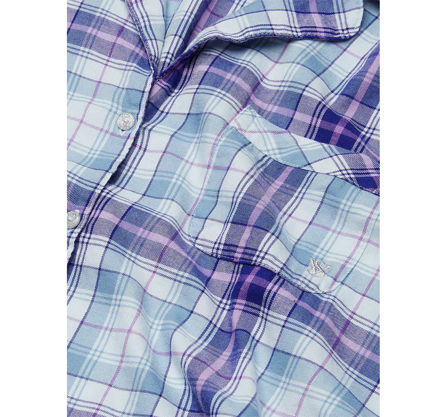 Пижама Victoria's Secret Flannel Long Pj set Ballad Blue Pop Plaid