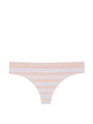 Трусики Seamless Purest Pink Stripe Thong Panty 