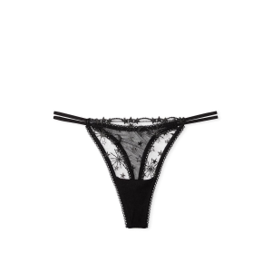 Трусики Celestial Embroidery Strappy Thong Panty Black