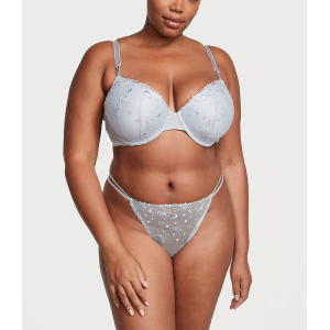 Трусики Celestial Embroidery Strappy Thong Panty Flint Grey