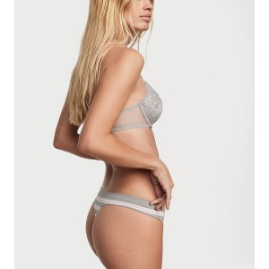 Трусики Seamless Medium Grey Stripe Thong Panty