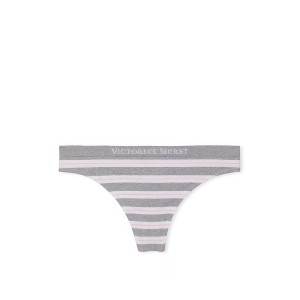 Трусики Seamless Medium Grey Stripe Thong Panty