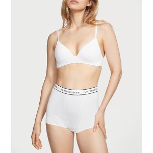 Трусики Cotton Logo High-Waist Boyshort Panty White