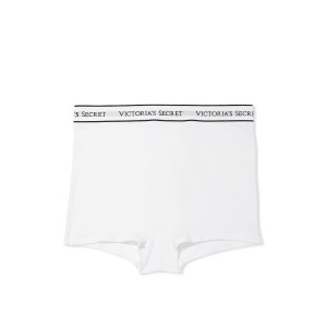 Трусики Cotton Logo High-Waist Boyshort Panty White