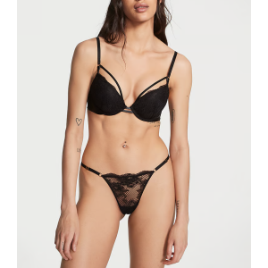 Трусики стрінги Fishnet Adjustable V-String Black