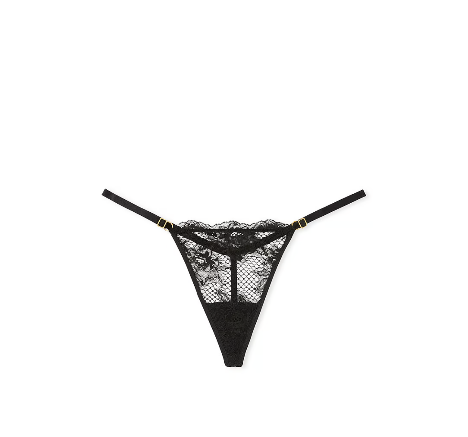 Трусики стрінги Fishnet Adjustable V-String Black