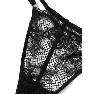 Трусики стрінги Fishnet Adjustable V-String Black