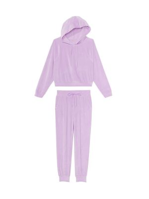 Велюровий костюм Вікторія Сікрет Ribbed Velour Hoodies Jogger Unicorn Purple